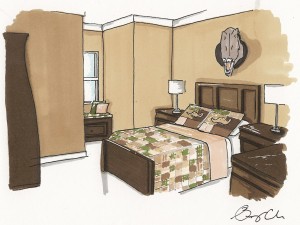 dino rendering 1 A T-Rex Madras Bedroom