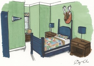 navy rendering 2 A Classic Boy's Bedroom