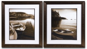 uttermost boat artwork Black & White row boat art by Uttermost